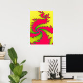 Chinesisches New Year Dragon Fraktal Poster (Heimbüro)