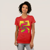 Chinesisches New Year Dragon Fraktal T Shirt (Vorne ganz)