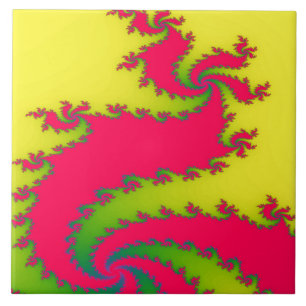 Chinesisches New Year Dragon Fraktal Tile Fliese