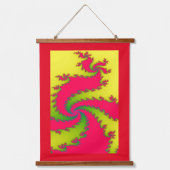 Chinesisches New Year Dragon Fraktal Wandteppich Mit Holzrahmen (Vorderseite)