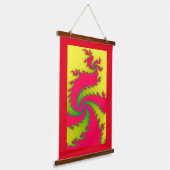 Chinesisches New Year Dragon Fraktal Wandteppich Mit Holzrahmen (Gewinkelt)