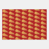 Chinesisches New Year Golden Auspicious Clouds Mus Geschenkpapier Set (Vorderseite)