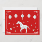 Chinesisches New Year Origami Horse Einladung (Rückseite)