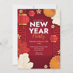 Chinesisches New Year Party Einladung
