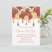 Chinesisches New Year Party Einladung (Stehend Vorderseite)