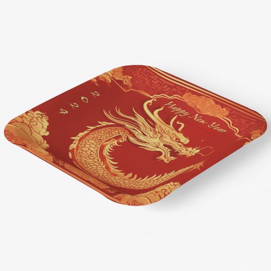 Chinesisches New Year Party Pappteller (Gewinkelt)