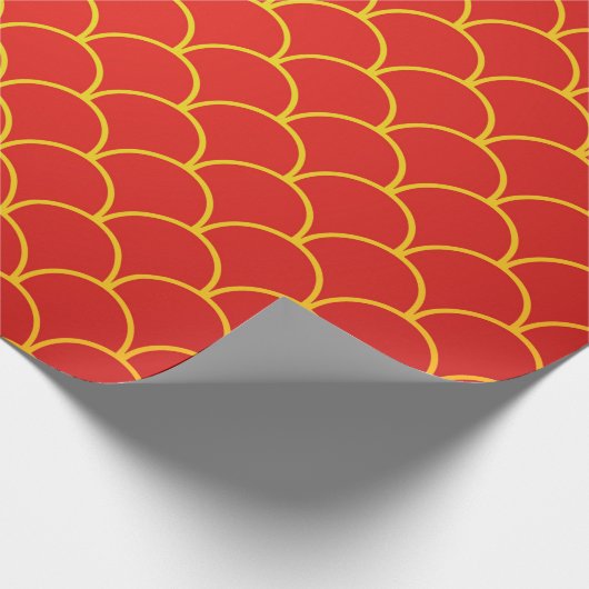 Chinesisches New Year Red Gold Design Wrapper Geschenkpapier (Ecke)