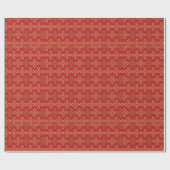 Chinesisches New Year Red Gold Design Wrapper Geschenkpapier (Flach)
