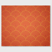 Chinesisches New Year Red Gold Design Wrapper Geschenkpapier (Flach)