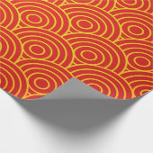 Chinesisches New Year Red Gold Design Wrapper Geschenkpapier (Ecke)