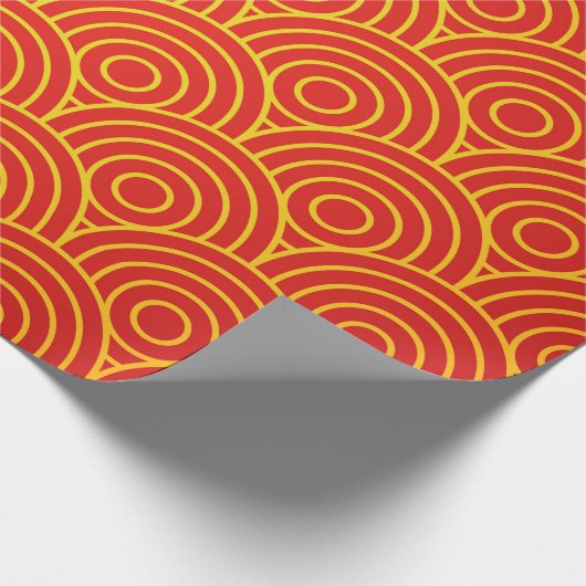 Chinesisches New Year Red Gold Design Wrapper Geschenkpapier (Ecke)