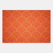 Chinesisches New Year Red Gold Design Wrapper Geschenkpapier Set (Vorderseite 3)