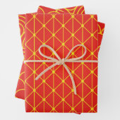 Chinesisches New Year Red Gold Design Wrapper Geschenkpapier Set (Beispiel)