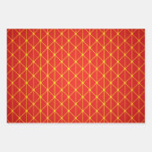 Chinesisches New Year Red Gold Design Wrapper Geschenkpapier Set (Vorderseite)