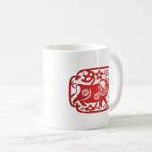 Chinesisches Ox-Papier schneiden Kaffeetasse (VorderseiteRechts)