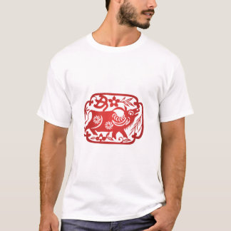 Chinesisches Ox-Papier schneiden T-Shirt