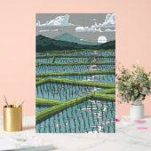 Chinesisches Paddy Field Acrylschild (Hochzeit)