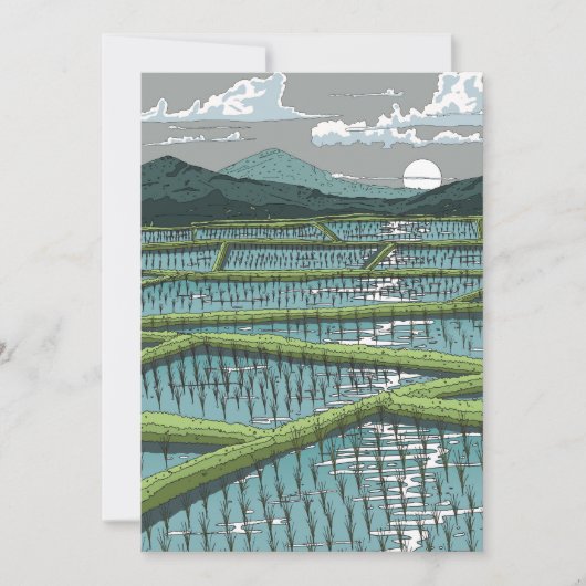 Chinesisches Paddy Field Einladung (Vorderseite)