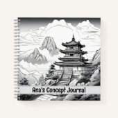 Chinesisches Pagoda Concept Journal Notizblock (Vorderseite)