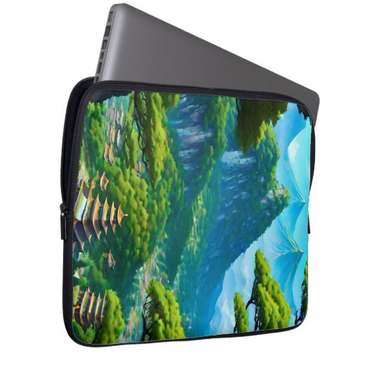 Chinesisches Palasttal Laptopschutzhülle (Vorne Rechts)