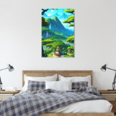 Chinesisches Palasttal Leinwanddruck (Insitu (Schlafzimmer))