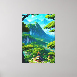 Chinesisches Palasttal Leinwanddruck