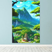 Chinesisches Palasttal Leinwanddruck (Insitu (Holzboden))