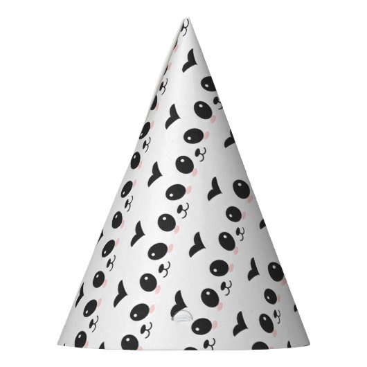 Chinesisches Panda-Bärn-Schwarzweiss-Rosa Partyhütchen (Links)