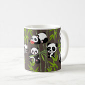 Chinesisches Panda-Muster Kaffeetasse (VorderseiteRechts)