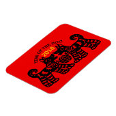 Chinesisches Papercut Earth Dog Year 2018 Foto Mag Magnet (Linke Seite)