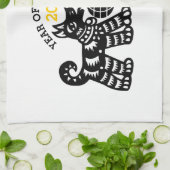 Chinesisches Papercut Earth Hund Jahr 2018 Küchent Handtuch (Gefaltet)