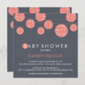 Chinesisches Papier Lanterns Babydusche Einladung (Vorne/Hinten)