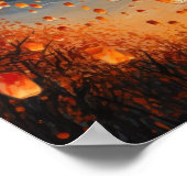 Chinesisches Papier Laterne Landschaft Art Print P Poster (Ecke)