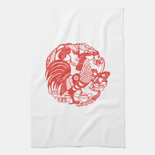 Chinesisches Papierschnitzroster Jahr 2017 Handtuc Handtuch