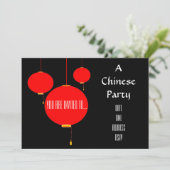 Chinesisches Party Einladung (Stehend Vorderseite)