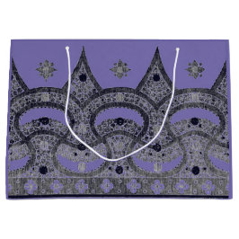 CHINESISCHES PATTER IN LILA GIFT-BAG GROßE GESCHENKTÜTE