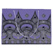 CHINESISCHES PATTER IN LILA GIFT-BAG GROßE GESCHENKTÜTE (Rückseite)