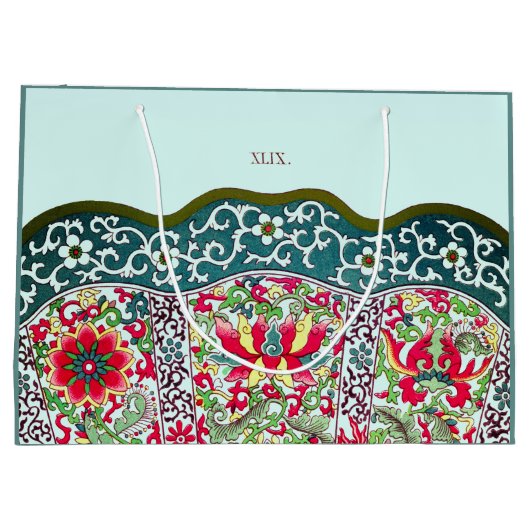 CHINESISCHES PATTERN CUSTOM GIFT BAG GROßE GESCHENKTÜTE (Rückseite)