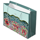 CHINESISCHES PATTERN CUSTOM GIFT BAG GROßE GESCHENKTÜTE (Vorderseite Schrägansicht)