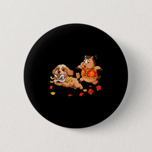 Chinesisches Pferd Apoo Lustige Kinder Herren Dame Button