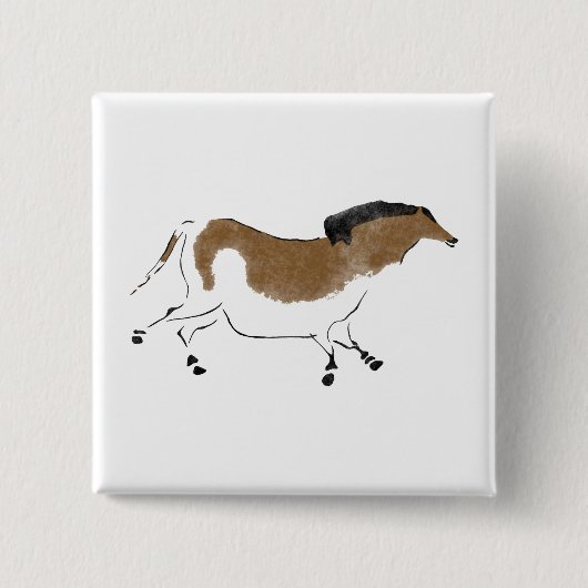 Chinesisches Pferd Button (Vorderseite)