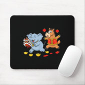 Chinesisches Pferd Elefant Lustige Kinder Männer F Mousepad (Mit Mouse)