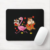 Chinesisches Pferd Flamingo Lustig Kinder Männer F Mousepad (Mit Mouse)
