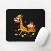 Chinesisches Pferd Giraffe Lustig Kinder Männer Fr Mousepad (Mit Mouse)