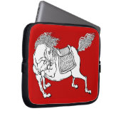 Chinesisches Pferd Laptopschutzhülle (Vorne Rechts)