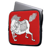 Chinesisches Pferd Laptopschutzhülle (Vorderseite Links)