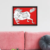 Chinesisches Pferd Leinwanddruck (Insitu (Wohnzimmer))