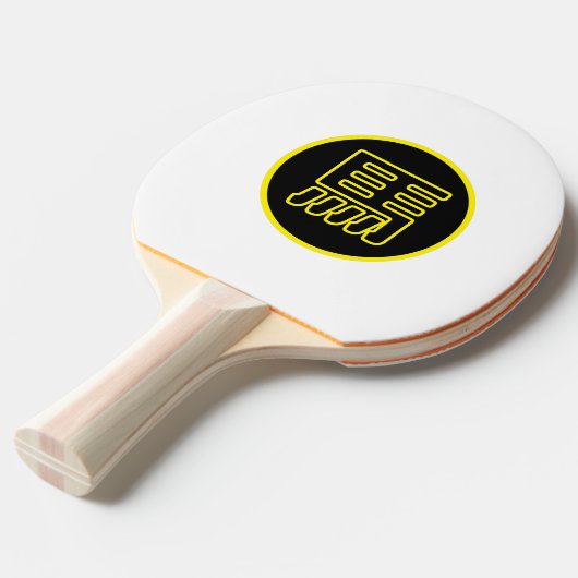 Chinesisches Pferd mit traditioneller China zodiac Tischtennis Schläger (Vorderseite)