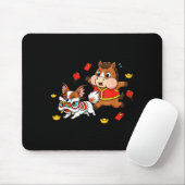 Chinesisches Pferd Papillon Lustige Kinder Männer  Mousepad (Mit Mouse)