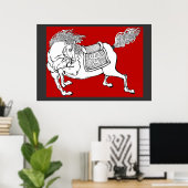Chinesisches Pferd Poster (Heimbüro)